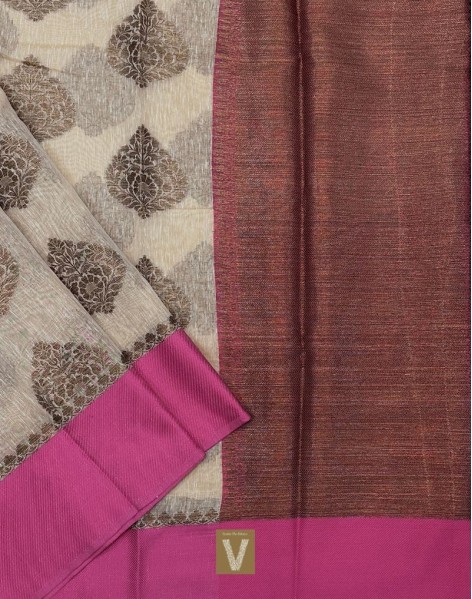 Linen by chanderi  saree-VLNP-2466