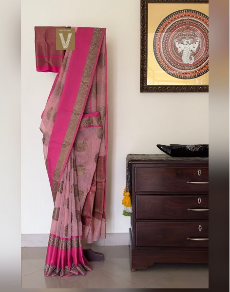 Linen by chanderi  saree-VLNP-2469
