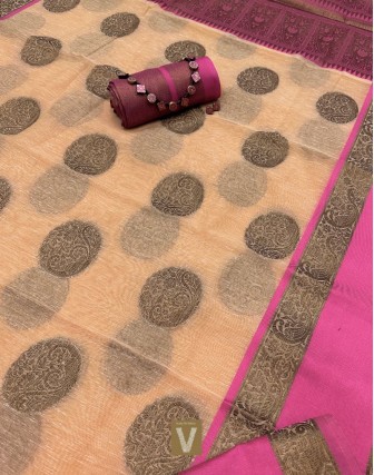 Linen by chanderi  saree-VLNP-2470