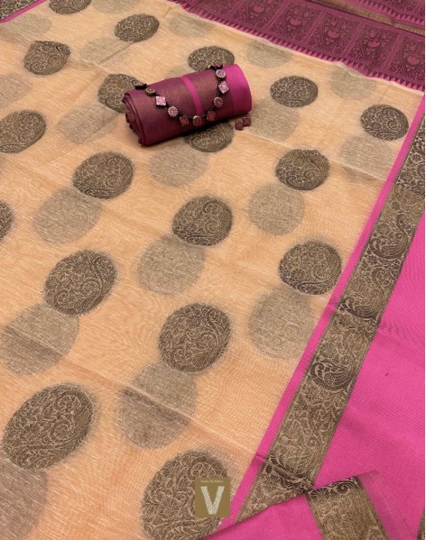 Linen by chanderi  saree-VLNP-2470
