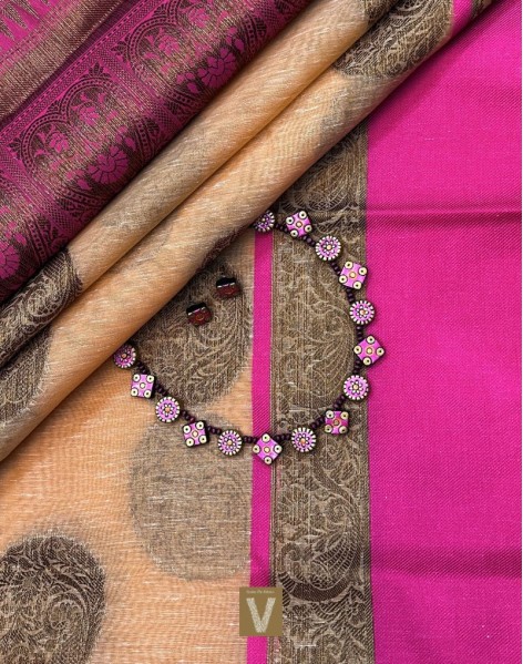 Linen by chanderi  saree-VLNP-2470