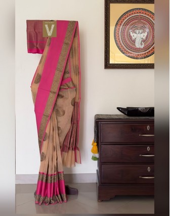 Linen by chanderi  saree-VLNP-2470