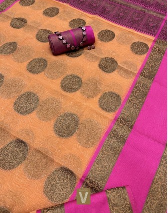 Linen by chanderi  saree-VLNP-2468