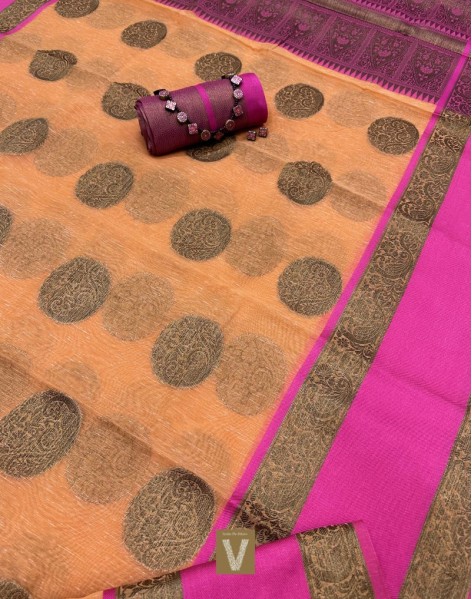Linen by chanderi  saree-VLNP-2468