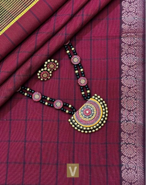 Kasargod handloom saree-VKAS-2409