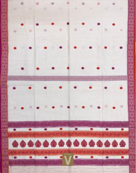 Khadi organic cotton saree-VKDO-2389