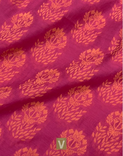 Khadi organic cotton saree-VKDO-2389