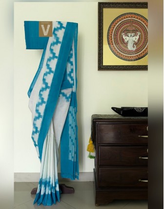 Double ikkat cotton saree-VMIS-2423