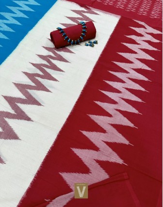 Double ikkat cotton saree-VMIS-2425