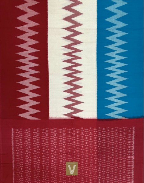 Double ikkat cotton saree-VMIS-2425