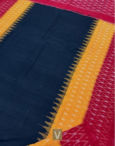 Double ikkat cotton saree-VMIS-2426