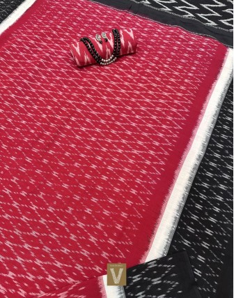 Double ikkat cotton saree-VMIS-2427