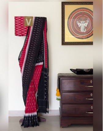Double ikkat cotton saree-VMIS-2427