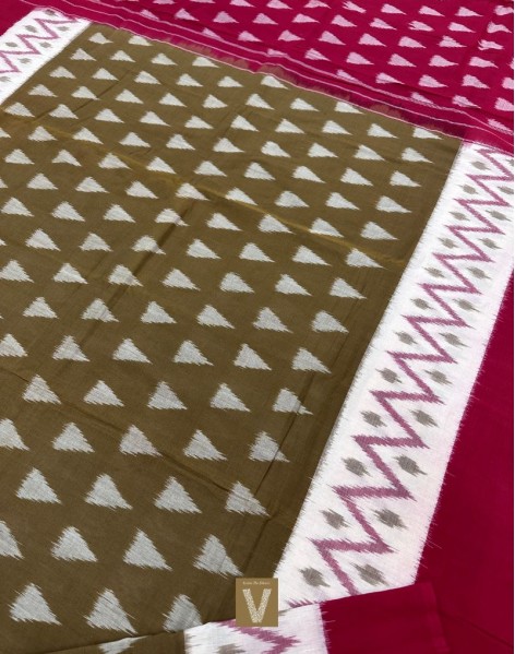 Double ikkat cotton saree-VMIS-2428