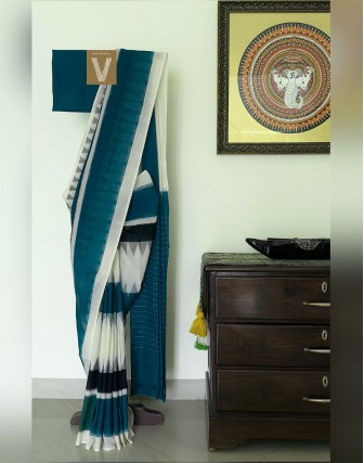 Double ikkat cotton saree-VMIS-2421