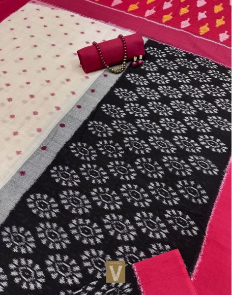 Double ikkat cotton saree-VMIS-2422