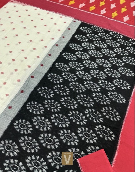 Double ikkat cotton saree-VMIS-2422