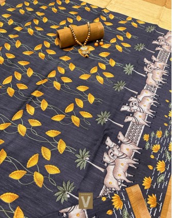Matka silk sarees VMTK-2420(PRE-ORDER)