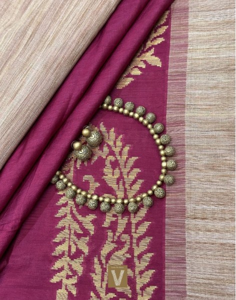 Semi Raw silk sarees-VSRW-1811