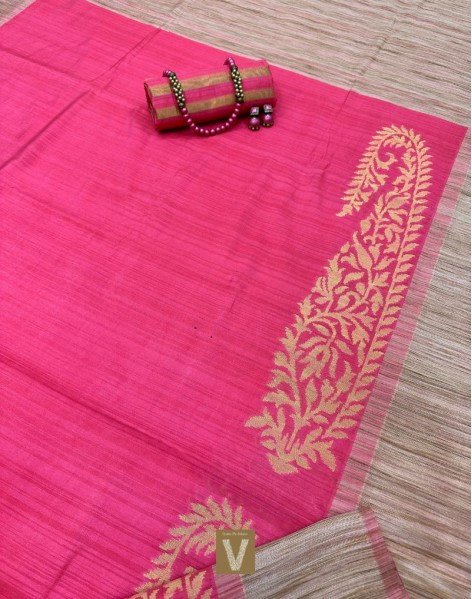 Semi Raw silk sarees-VSRW-1812
