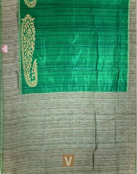 Semi Raw silk sarees-VSRW-1813