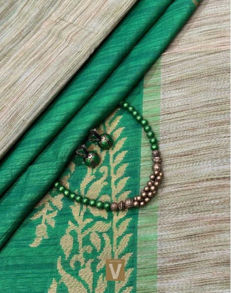 Semi Raw silk sarees-VSRW-1813