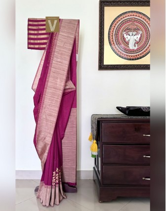 Semi Raw silk sarees-VSRW-1811