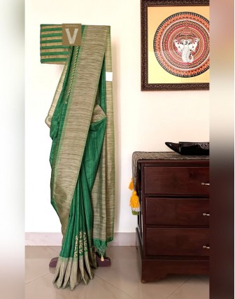 Semi Raw silk sarees-VSRW-1813