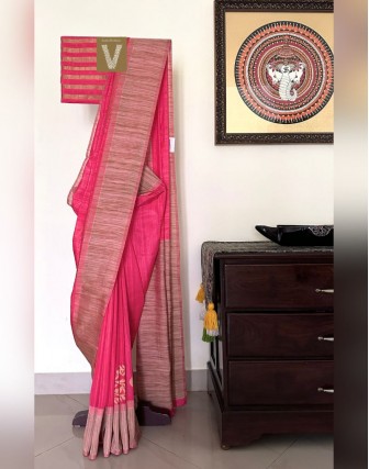 Semi Raw silk sarees-VSRW-1812