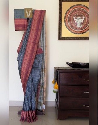 Semi tussar sarees-VSTS-2399