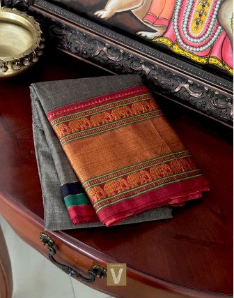 Handloom soft cotton saree-VHSS-2351