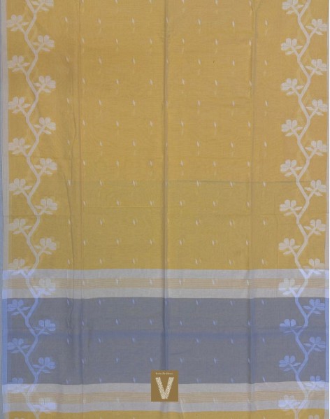 Khadi jamdhani organic cotton saree-VKJM-2327