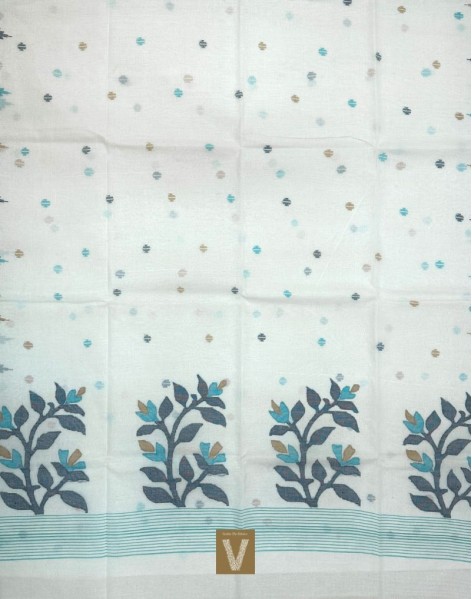 Kolkata organic cotton saree-VKOC-2310