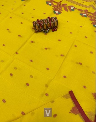 Kolkata organic cotton saree-VKOC-2309