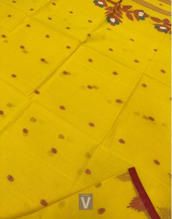 Kolkata organic cotton saree-VKOC-2309
