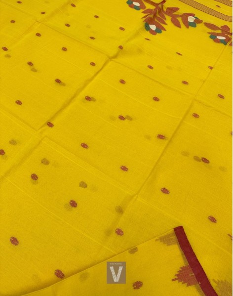 Kolkata organic cotton saree-VKOC-2309