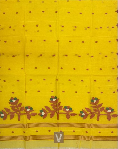 Kolkata organic cotton saree-VKOC-2309