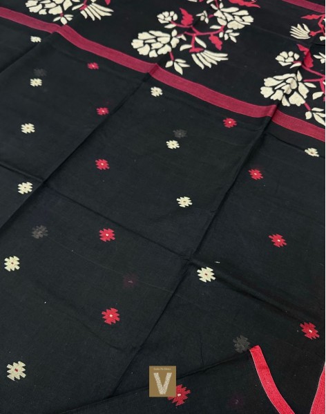 Kolkata organic cotton saree-VKOC-2313