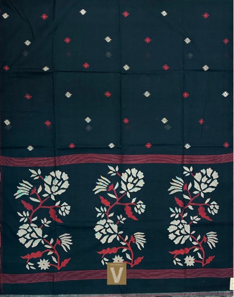 Kolkata organic cotton saree-VKOC-2313