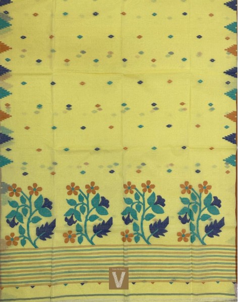 Kolkata organic cotton saree-VKOC-2314