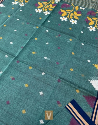 Kolkata organic cotton saree-VKOC-2315