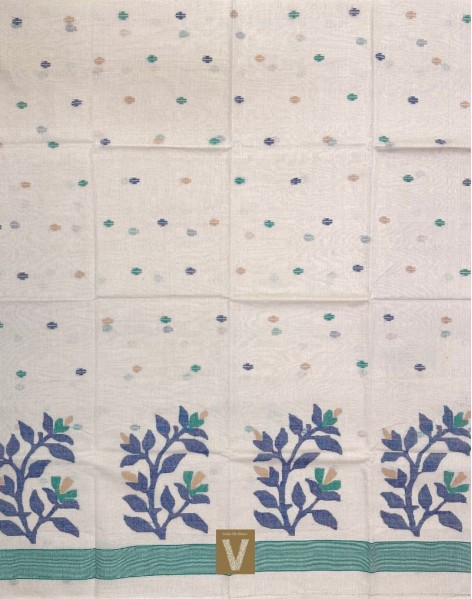 Kolkata organic cotton saree-VKOC-2316