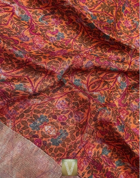 Pichwai Linen saree-VLNP-2276 (SOLD)