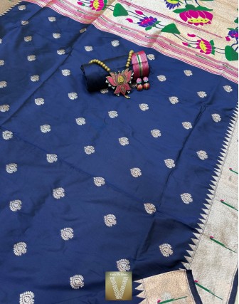 Paithani soft silk sarees-VPAI-2240