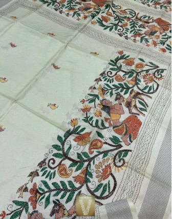 Semi tussar sarees-VSTS-2221