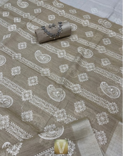 Jute Kota tissue saree -VKJT-2203