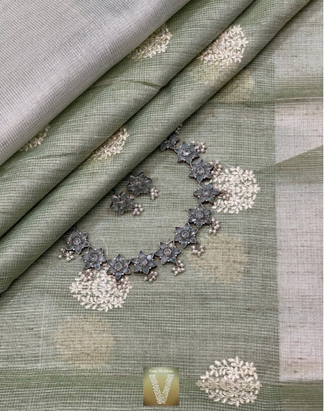 Jute Kota tissue saree -VKJT-834 (Out of stock)