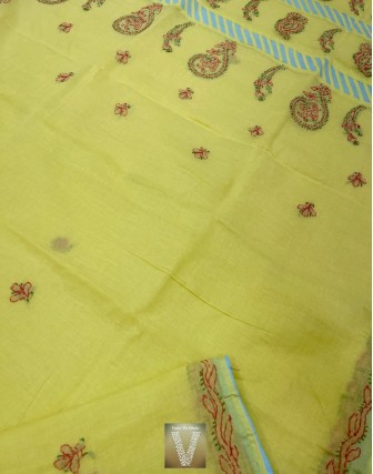 Lucknowi cotton sarees-vapq-2183