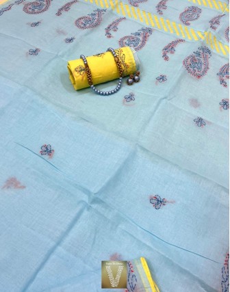 Lucknowi cotton sarees-vapq-2188