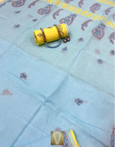 Lucknowi cotton sarees-vapq-2188